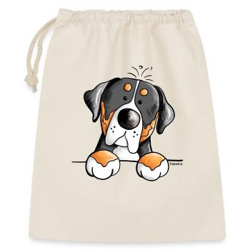 Funny Greater Swiss Mountain Dog - Gift Bag 40 x 50 cm - nature - Front