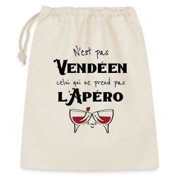 n'est pas vendéen celui qui ne prend pas l'apéro - Sac cadeau 40 x 50 cm - nature - Devant