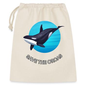 Protection des orques - Sauvez les orques - Sac cadeau 40 x 50 cm - nature - Devant