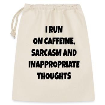 Je cours sur le café, le sarcasme, les mauvais commentaires # - Sac cadeau 40 x 50 cm - nature - Devant