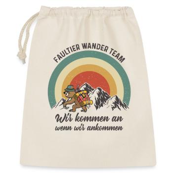 Wandern - Geschenkbeutel aus Baumwolle (40 x 50 cm) - Natur - Vorne
