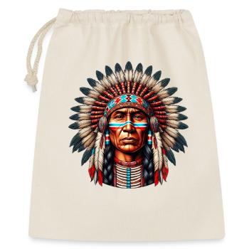 Amérindien Peau rouge d’Amérique - Sac cadeau 40 x 50 cm - nature - Devant