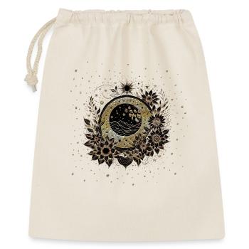 Fleurs nobles aux couleurs or et noir. - Sac cadeau 40 x 50 cm - nature - Devant