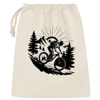MTB Mountainbike - Geschenkbeutel aus Baumwolle (40 x 50 cm) - Natur - Vorne