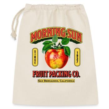 Morning Sun Fruit Label - Geschenkbeutel aus Baumwolle (40 x 50 cm) - Natur - Vorne