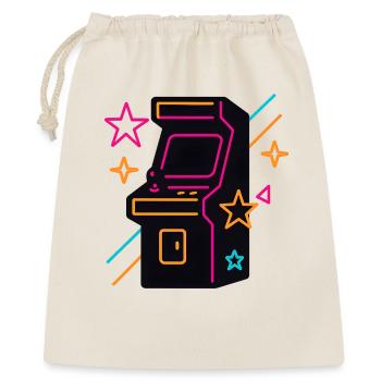 Conception de jeux d’arcade rétro au néon - Sac cadeau 40 x 50 cm - nature - Devant