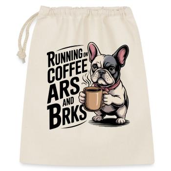 Courir sur le café et les écorces - Sac cadeau 40 x 50 cm - nature - Devant