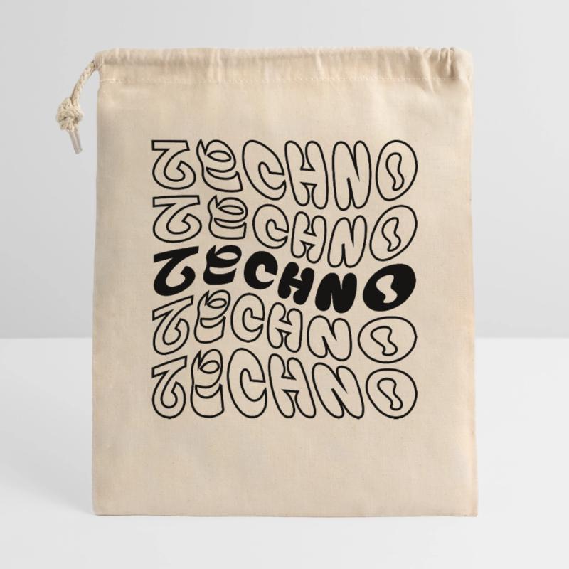 Conception de logo Techno wavy. Sac cadeau 40 x 50 cm