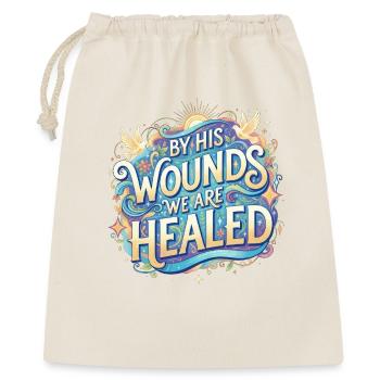 By His Wounds We Are Healed - Gift Bag 40 x 50 cm - nature - Front