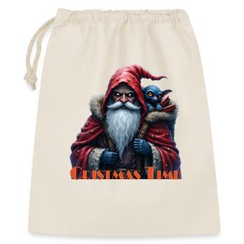 Santa and Blue Cat Fantasy - Gift Bag 40 x 50 cm - nature - Front