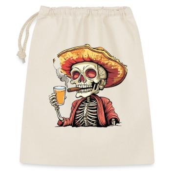Skeleton Skull Skull Cigar Liquor - Gift Bag 40 x 50 cm - nature - Front