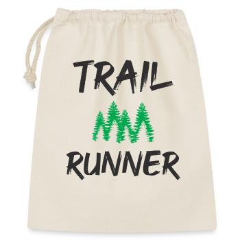 Coureur de trail - Sac cadeau 40 x 50 cm - nature - Devant