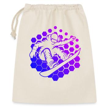 Frisches Snowboard Motiv für Snowboard für Frauen - Geschenkbeutel aus Baumwolle (40 x 50 cm) - Natur - Vorne