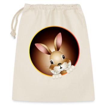 Un lapin curieux sort du terrier du lapin - Sac cadeau 40 x 50 cm - nature - Devant