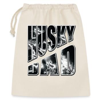 Husky Dad Nebelstern - Geschenkbeutel aus Baumwolle (40 x 50 cm) - Natur - Vorne