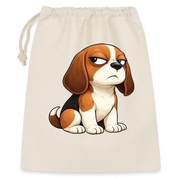 Arrogant Beagle Cartoon Hund Comic Eingeschnappt - Geschenkbeutel aus Baumwolle (40 x 50 cm) - Natur - Vorne