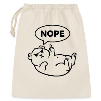  Nager Meerschweinchen Nope Schwarz - Geschenkbeutel aus Baumwolle (40 x 50 cm) - Natur - Vorne