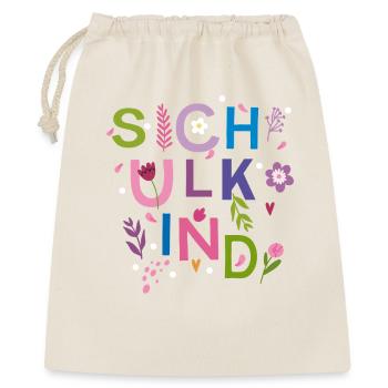 Schulkind  - Geschenkbeutel aus Baumwolle (40 x 50 cm) - Natur - Vorne
