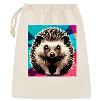 Igel - Geschenkbeutel aus Baumwolle (40 x 50 cm) - Natur - Vorne