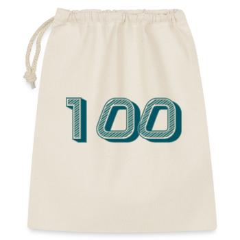 100. 100 YEARS. 100th ANNIVERSARY. BIRTHDAY 100 - Gift Bag 40 x 50 cm - nature - Front