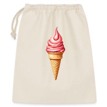 Eis - Geschenkbeutel aus Baumwolle (40 x 50 cm) - Natur - Vorne