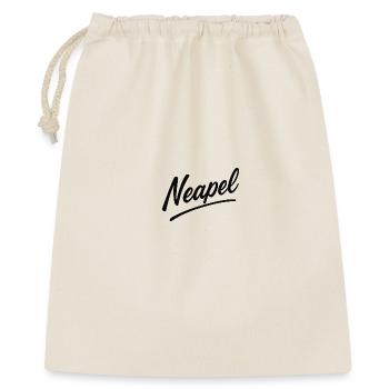 Neapel Script Schriftzug - Geschenkbeutel aus Baumwolle (40 x 50 cm) - Natur - Vorne