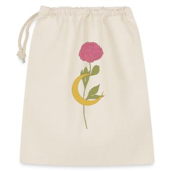 Croissant floral élégant - Sac cadeau 40 x 50 cm - nature - Devant