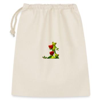 Frog with Heart Fruits Design - Gift Bag 40 x 50 cm - nature - Front