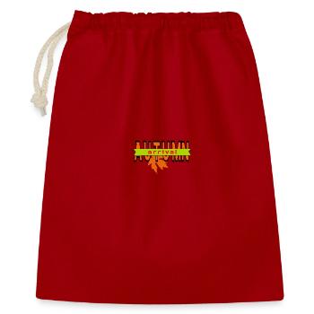 Automne Feuille Arrivée Design Graphique - Sac cadeau 40 x 50 cm - rouge - Devant