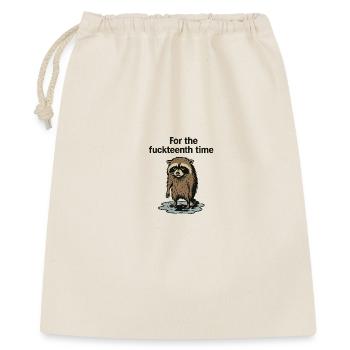 For the fuckteenth time – annoyed raccoon - Gift Bag 40 x 50 cm - nature - Front