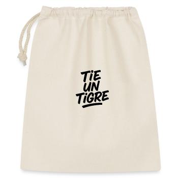 Tigre Typo Noir Unique tie un tigre marseille - Sac cadeau 40 x 50 cm - nature - Devant