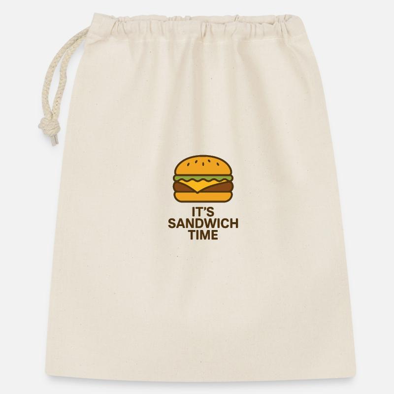 C’est le Sandwich Time Motivational Design - Sac cadeau 40 x 50 cm - nature