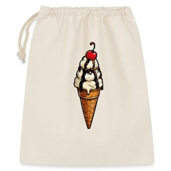 Schmelzende Eiscreme Krone im Waffel - Gift Bag 40 x 50 cm - nature - Front