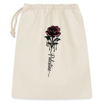 Palästina Schwarze Rose - Geschenkbeutel aus Baumwolle (40 x 50 cm) - Natur - Vorne