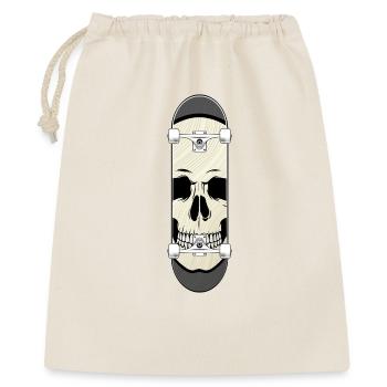 Skull on skateboard – Monochrome - Gift Bag 40 x 50 cm - nature - Front