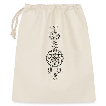 Totem des rêves – Symbole du monde des rêves - Sac cadeau 40 x 50 cm - nature - Devant