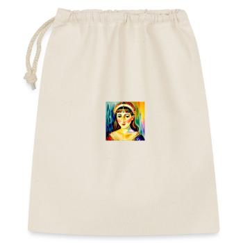 Vibrant Rainbow Woman Portrait - Gift Bag 40 x 50 cm - nature - Front