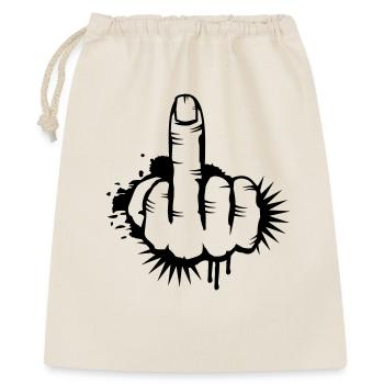 Le doigt d'honneur graffiti - Sac cadeau 40 x 50 cm - nature - Devant