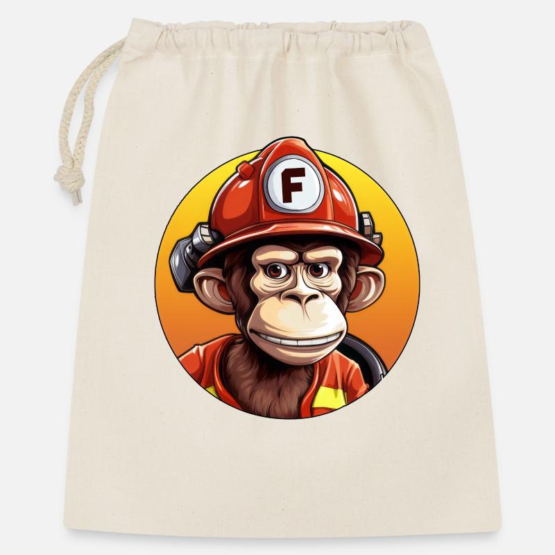 Firefighter / Monkey - Gift Bag 40 x 50 cm - nature