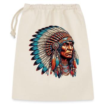 Amérindien Peau rouge d’Amérique - Sac cadeau 40 x 50 cm - nature - Devant