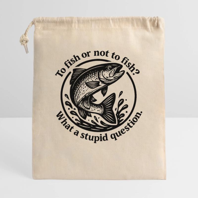 Fish Source Question Motive Gift Bag 40 x 50 cm