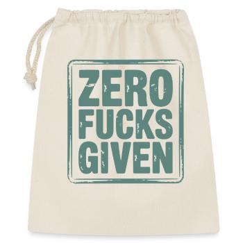 Bittersüßes Zero Fucks Design - Geschenkbeutel aus Baumwolle (40 x 50 cm) - Natur - Vorne