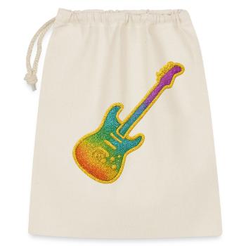 Bunter Glitter-Gitarrenrock Design - Geschenkbeutel aus Baumwolle (40 x 50 cm) - Natur - Vorne