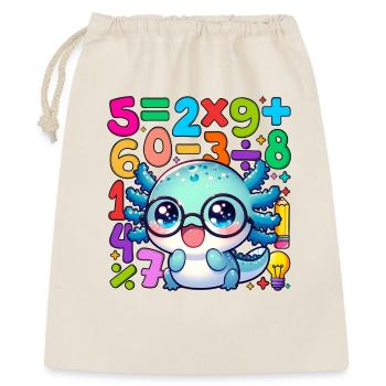 Jour des nombres Kawaii Math Dragon avec nombre coloré - Sac cadeau 40 x 50 cm - nature - Devant