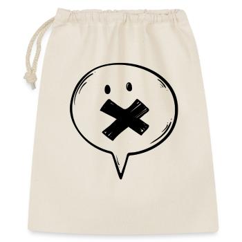 Muette de la bulle de dialogue - Sac cadeau 40 x 50 cm - nature - Devant