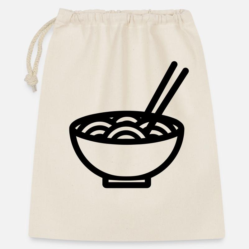Ramen - Geschenkbeutel aus Baumwolle (40 x 50 cm) - Natur