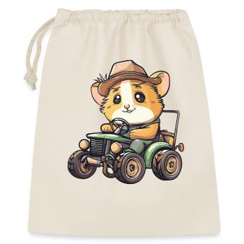 Éleveur de tracteurs pour hamsters - Sac cadeau 40 x 50 cm - nature - Devant