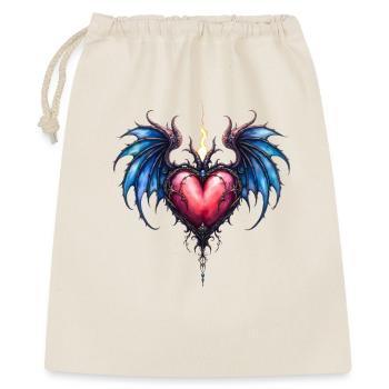Cœur aux ailes de feu bleues - Sac cadeau 40 x 50 cm - nature - Devant