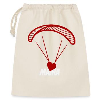 Paraglider with heart for mom - Gift Bag 40 x 50 cm - nature - Front