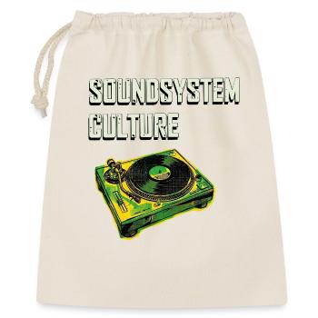 Soundsystem Culture Plattenspieler Dub Reggae - Geschenkbeutel aus Baumwolle (40 x 50 cm) - Natur - Vorne